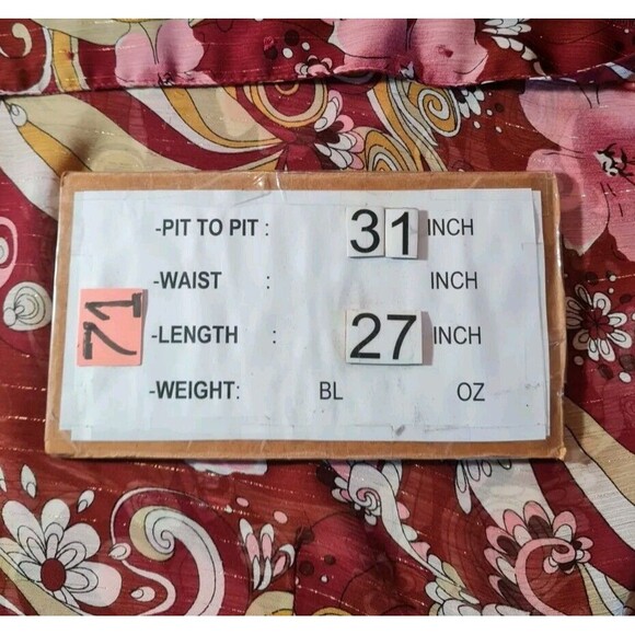 Maggie Barnes Women Sheer Button Up Tunic Top Plus Size 4X No Camisole 71P - Picture 6 of 6